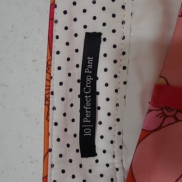 Talbots floral "Perfect Crop Pant" size 10 - Picture 4 of 7